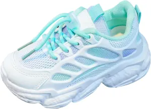 EnJoCho Girls Sneakers Girls Children Sneakers Sport Boys Baby Shoes Leather Mesh Toddler Kids Boy's Outdoor Shoes (Blue, 10.5-11Years)