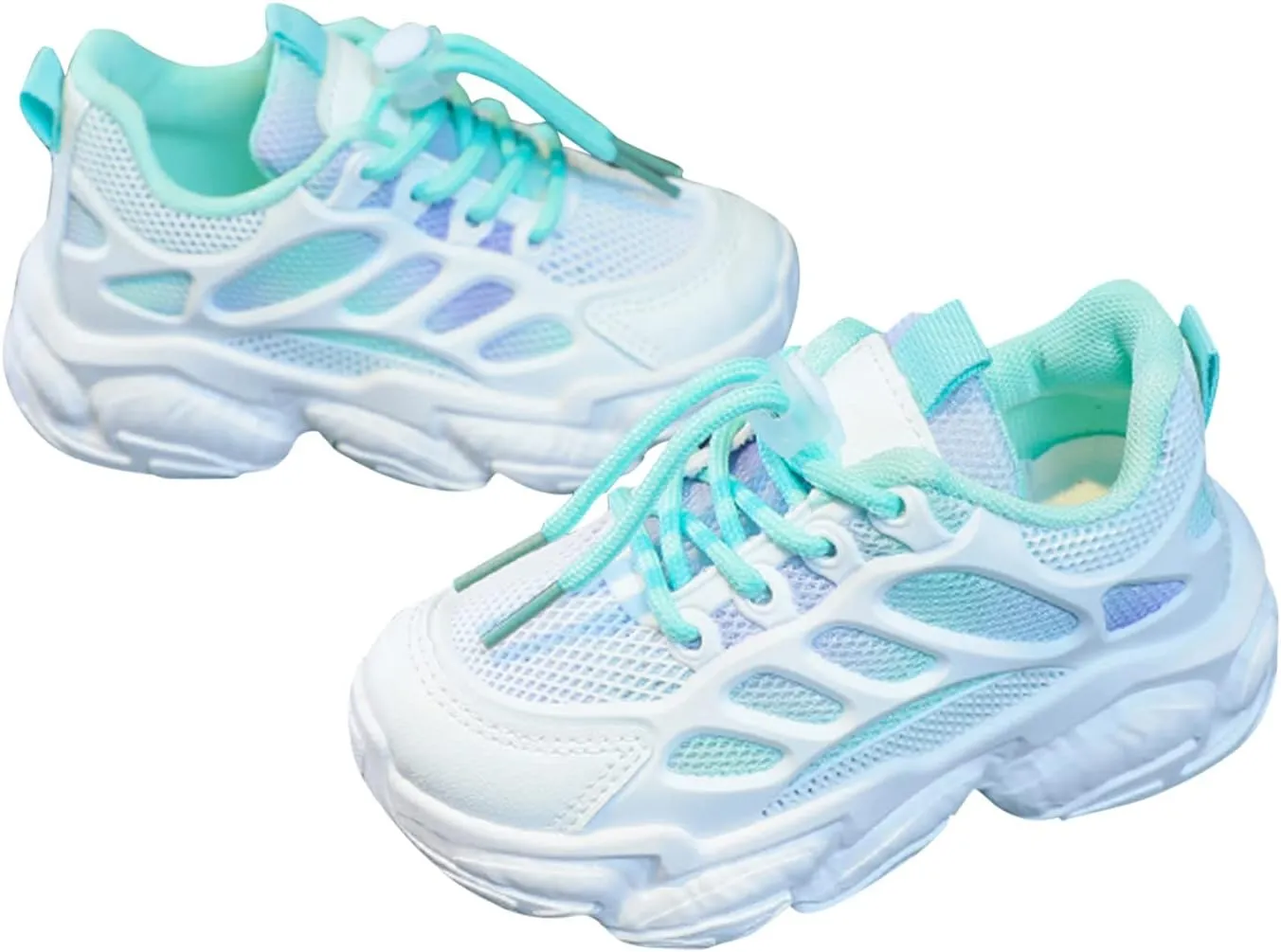 EnJoCho Girls Sneakers Girls Children Sneakers Sport Boys Baby Shoes Leather Mesh Toddler Kids Boy's Outdoor Shoes (Blue, 10.5-11Years)