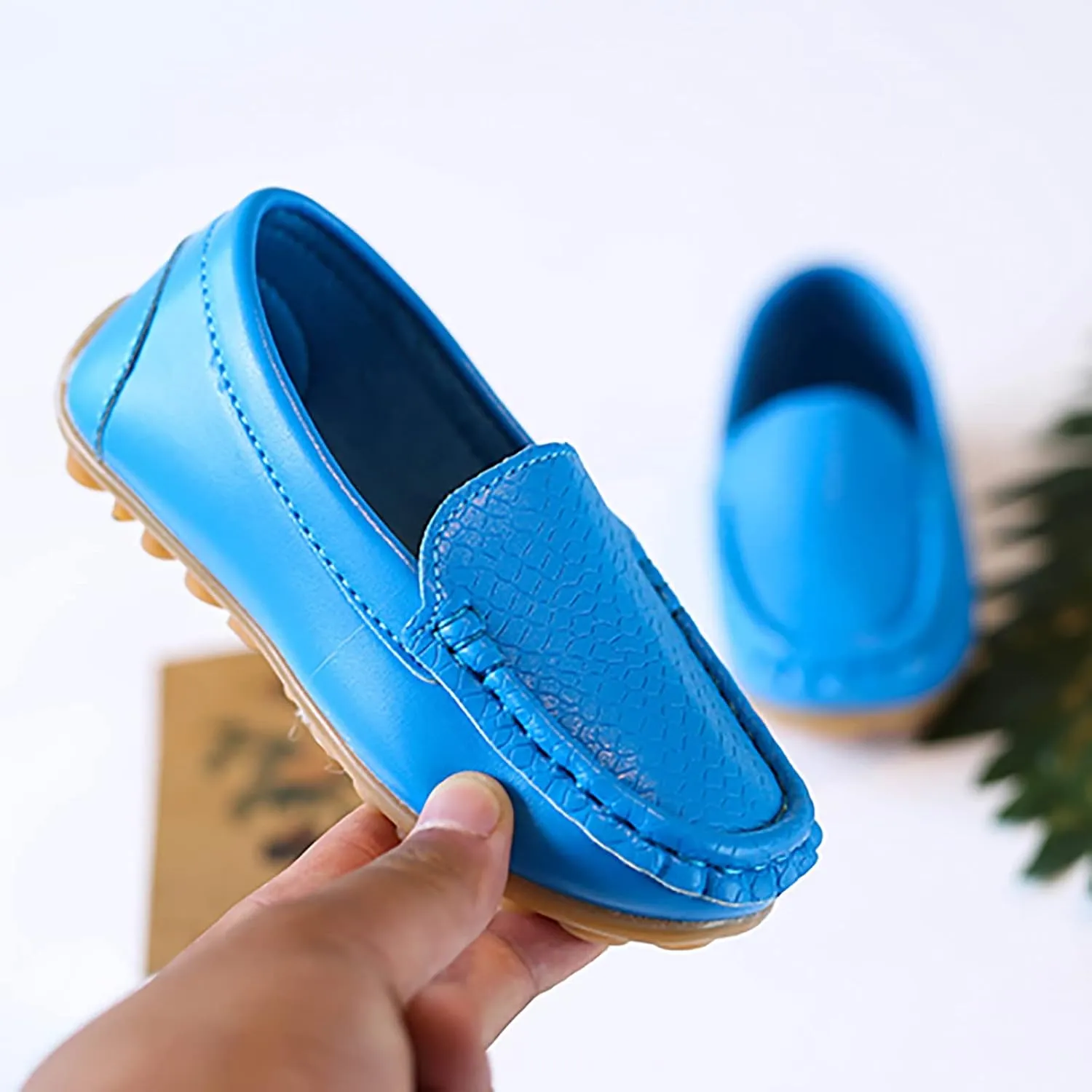 EnJoCho Kids Princess Shoes Toddler Little Kid Boys Girls Soft Slip On Loafers Dress Flat Shoes Boat Casual Shoes
