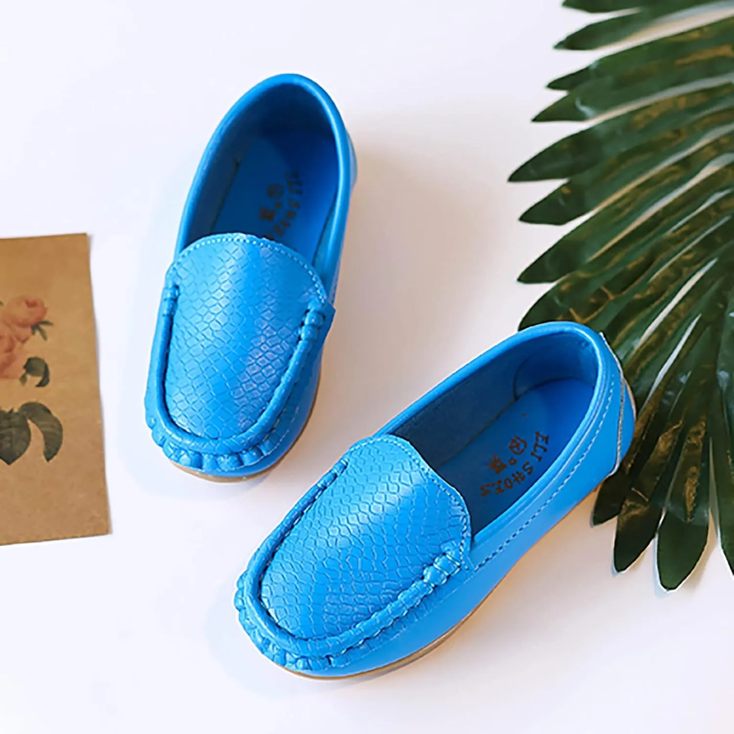 EnJoCho Kids Princess Shoes Toddler Little Kid Boys Girls Soft Slip On Loafers Dress Flat Shoes Boat Casual Shoes