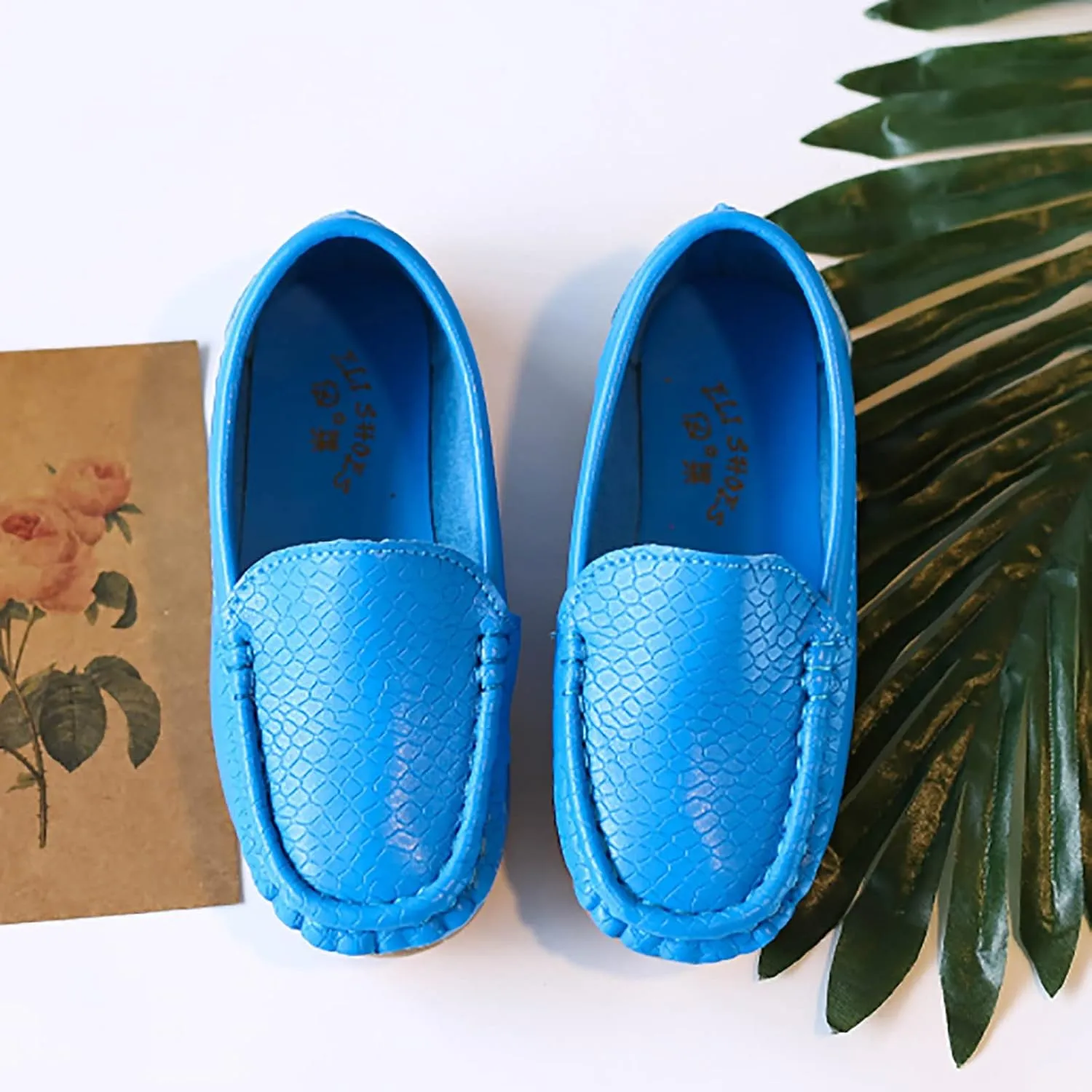 EnJoCho Kids Princess Shoes Toddler Little Kid Boys Girls Soft Slip On Loafers Dress Flat Shoes Boat Casual Shoes