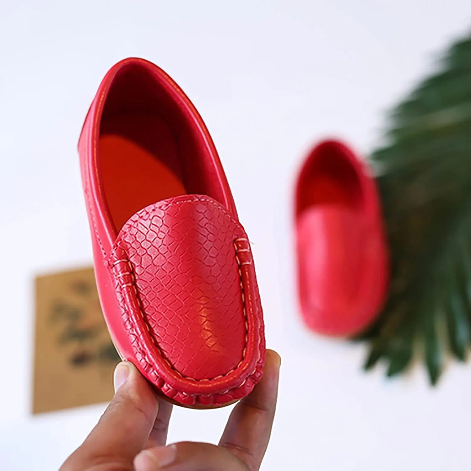 EnJoCho Kids Princess Shoes Toddler Little Kid Boys Girls Soft Slip On Loafers Dress Flat Shoes Boat Casual Shoes