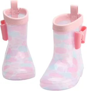 EnJoCho Outdoor Shoes for Toddler Kids Rain Boots Cartoon Bowknot Infant Boys Girls PVC Rain Boots Children Non Slip