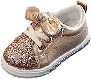 EnJoCho Running Shoes for Girls Crystal Sport Sneakers Sequins Run Boys Bowknot Baby Girls Bling Children Shoes Baby