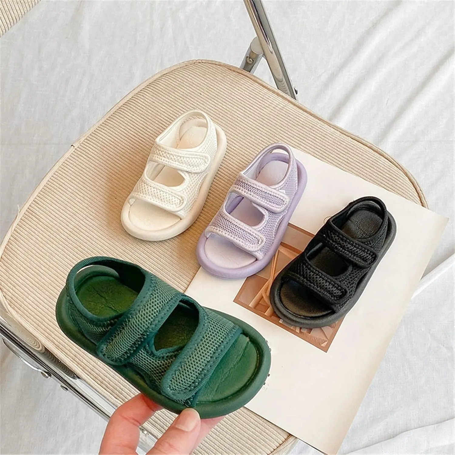 EnJoCho Toddler Cartoon Shoes Kids Girls Boys Unisex Casual Open Toe Light Weight Adjustable Straps Summer Sports Sandals