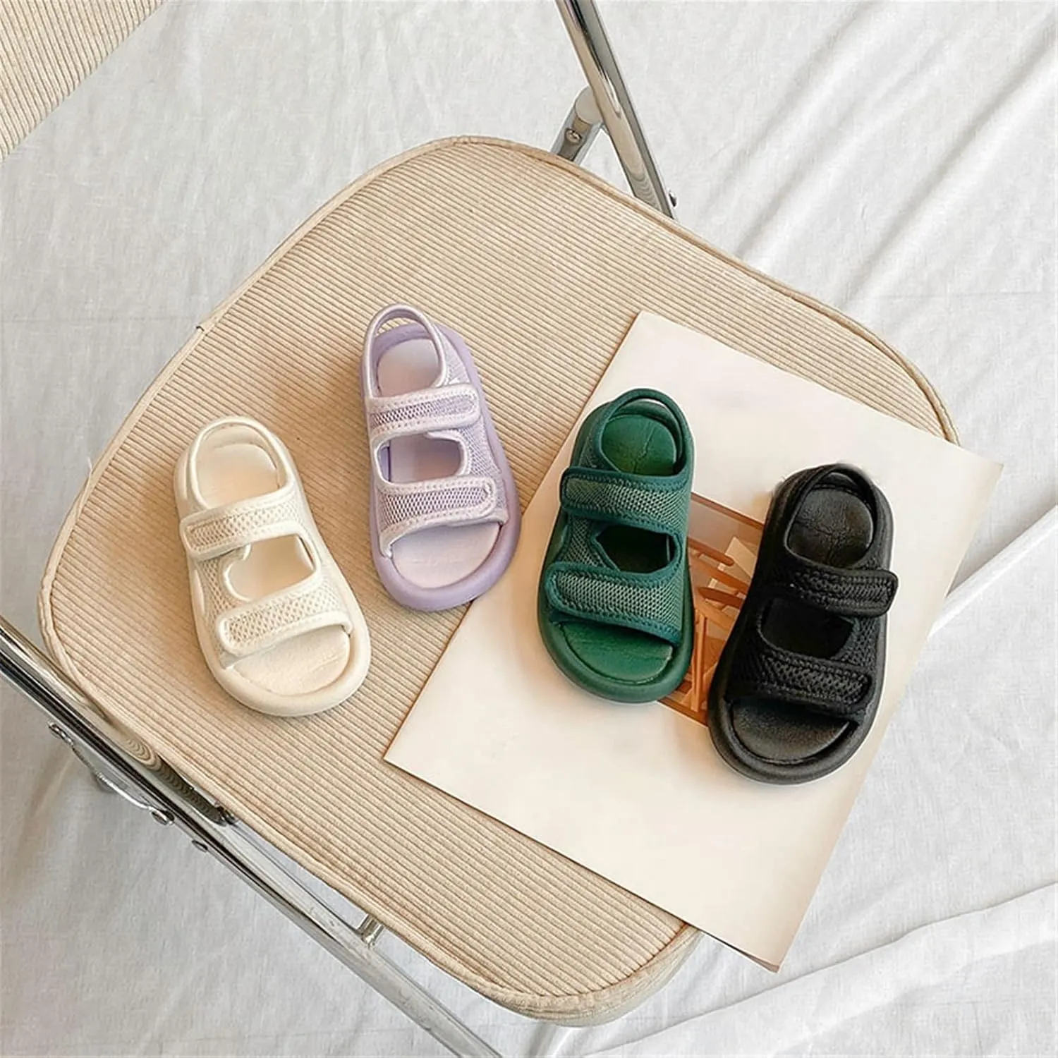 EnJoCho Toddler Cartoon Shoes Kids Girls Boys Unisex Casual Open Toe Light Weight Adjustable Straps Summer Sports Sandals