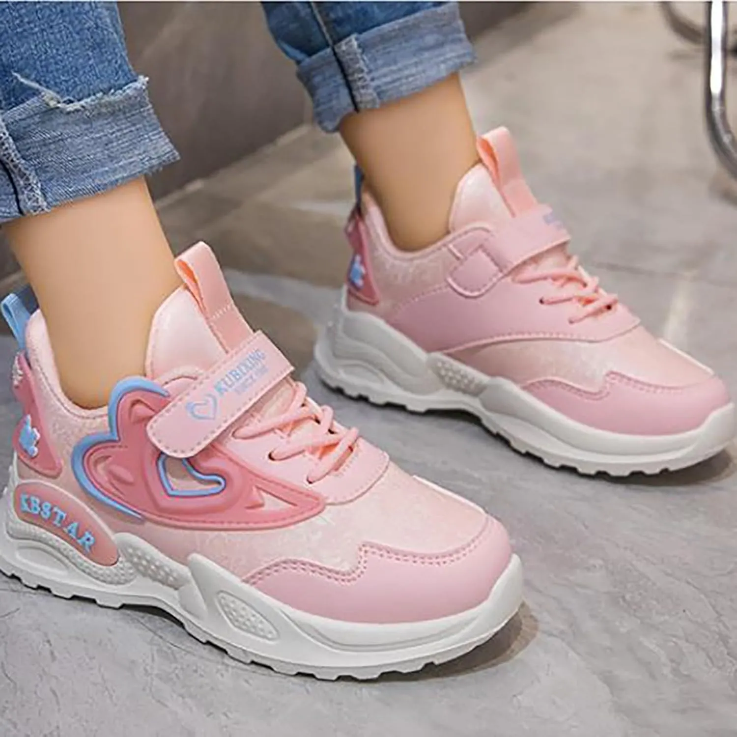 Fashion All Seasons Children Sports Shoes Girls Boys Flat Sole Thick Sole Non Slip Comfortable Casual Girls Sneaker