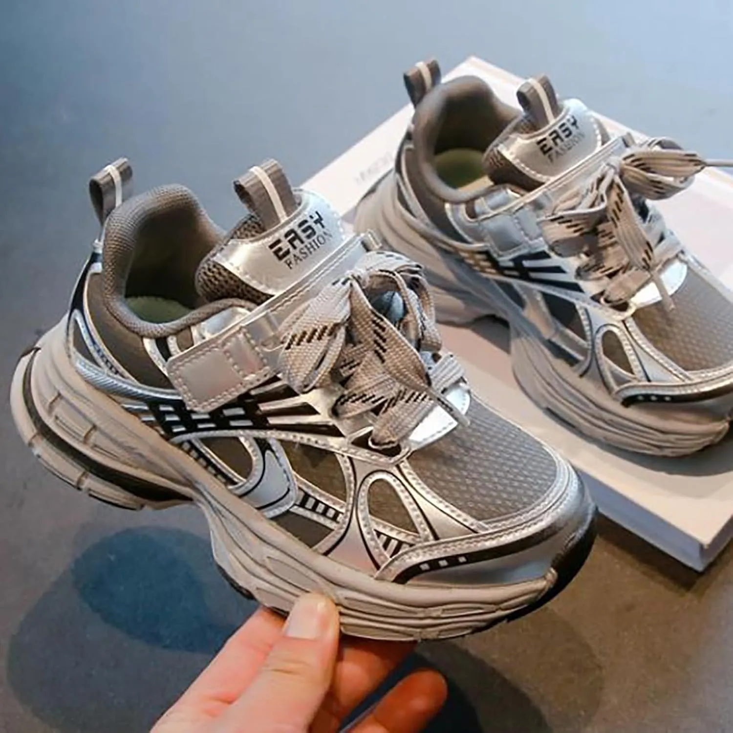 Fashion All Seasons Children Sports Shoes Girls Boys Flat Sole Thick Sole Non Slip Comfortable Casual Shoes Kids Size 13