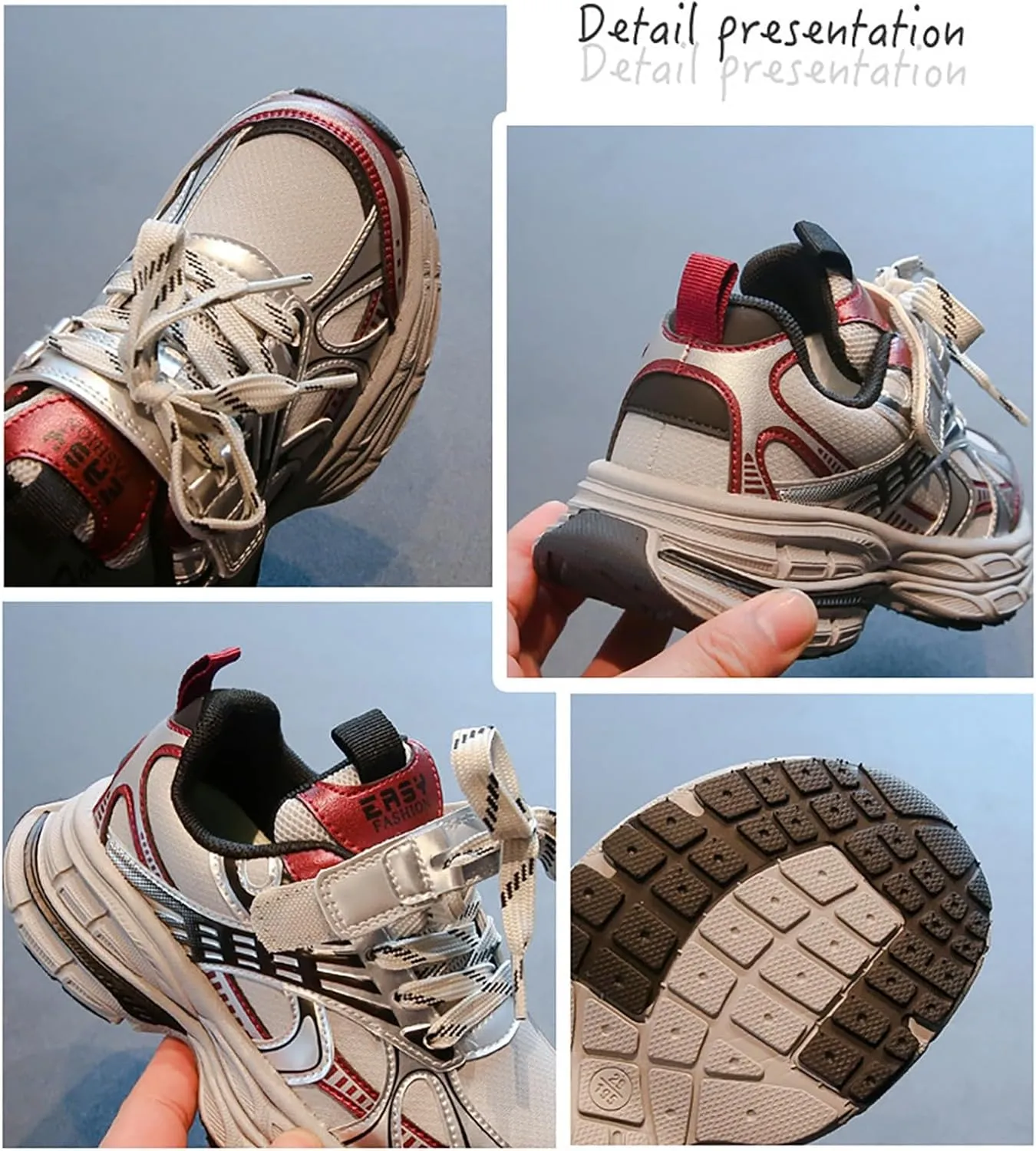 Fashion All Seasons Children Sports Shoes Girls Boys Flat Sole Thick Sole Non Slip Comfortable Casual Shoes Kids Size 13