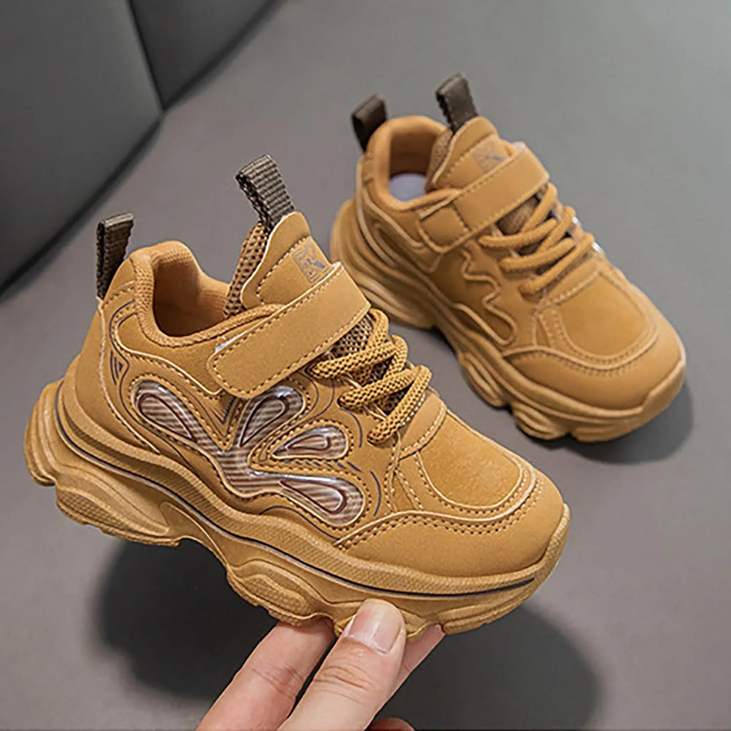 Fashion All Seasons Children Sports Shoes Girls Boys Flat Sole Thick Sole Non Slip Comfortable Casual Shoes of Girls