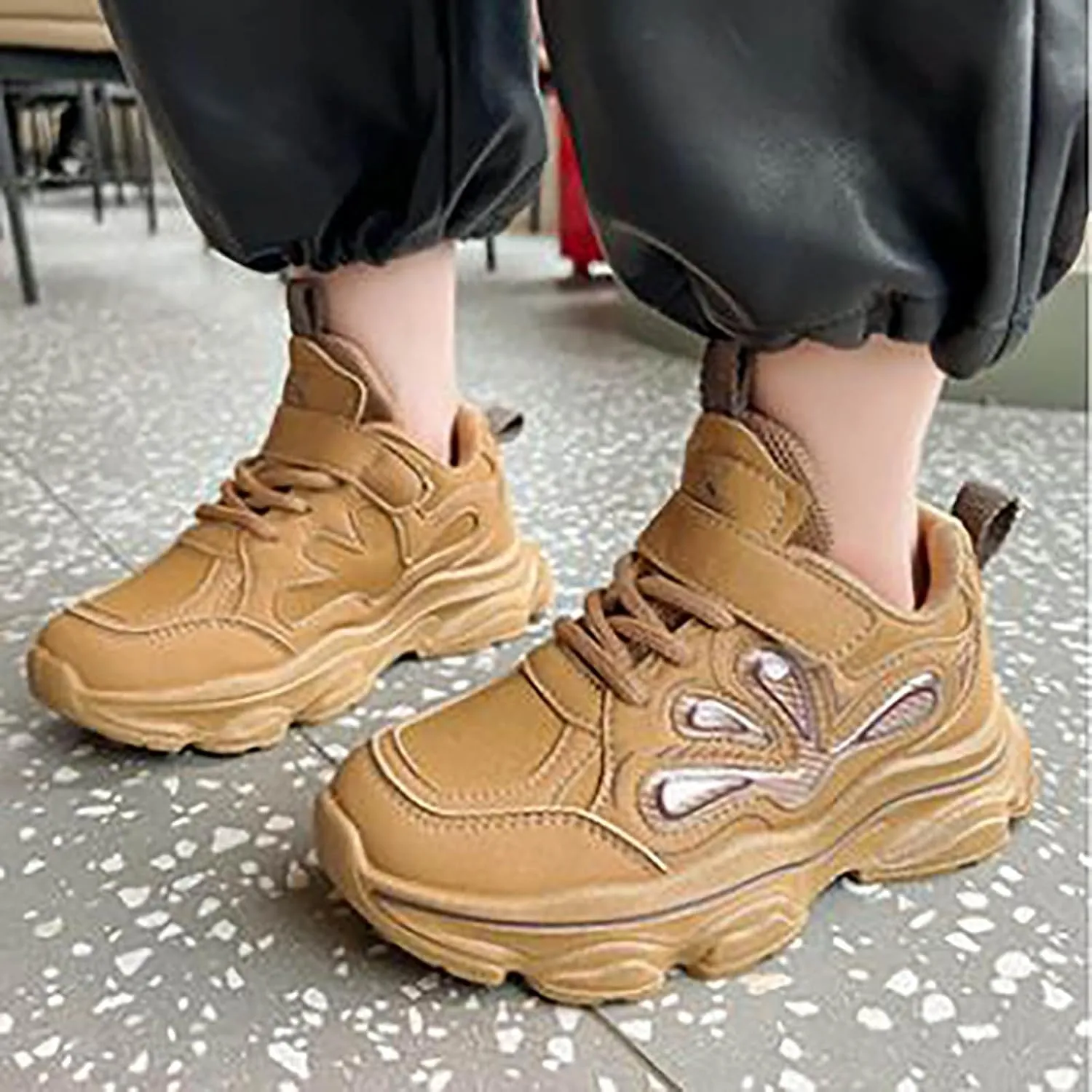 Fashion All Seasons Children Sports Shoes Girls Boys Flat Sole Thick Sole Non Slip Comfortable Casual Shoes of Girls