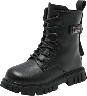 Fashion Ankle Boots for Girls Outdoor Ankle Hiking Boots Military Combat Boots Girls Ankle Boots Size 2 3 4 5 6 7 8