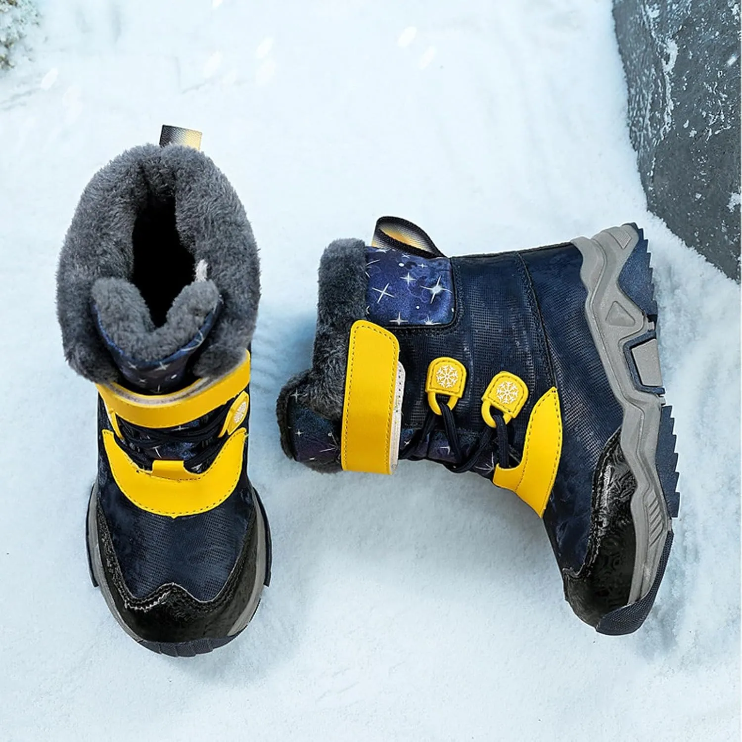 Fashion Big Kids Winter Water Proof Flat Keep Warm Snow Boots Comfortable Mid Boots Shoes Shoes Girls Knee High Boots