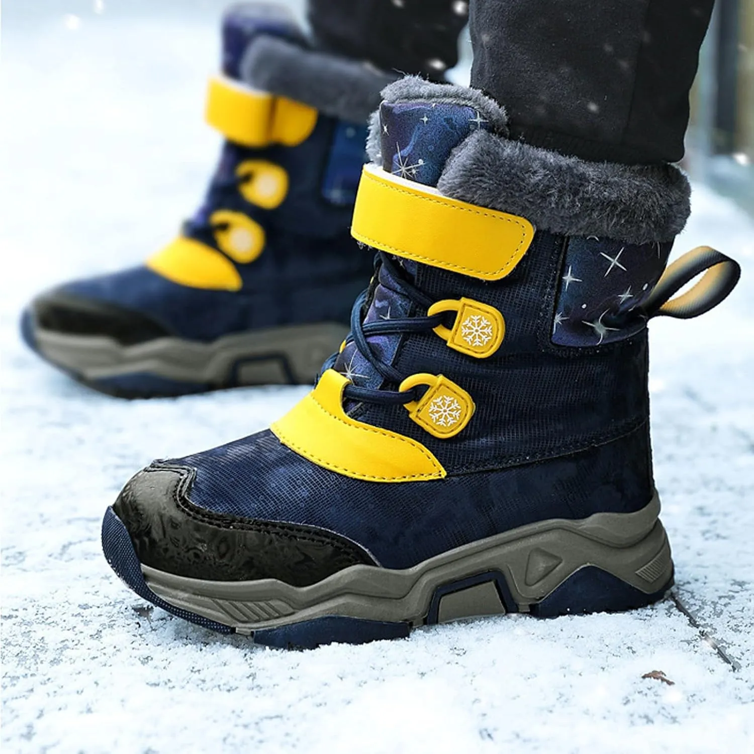 Fashion Big Kids Winter Water Proof Flat Keep Warm Snow Boots Comfortable Mid Boots Shoes Shoes Girls Knee High Boots