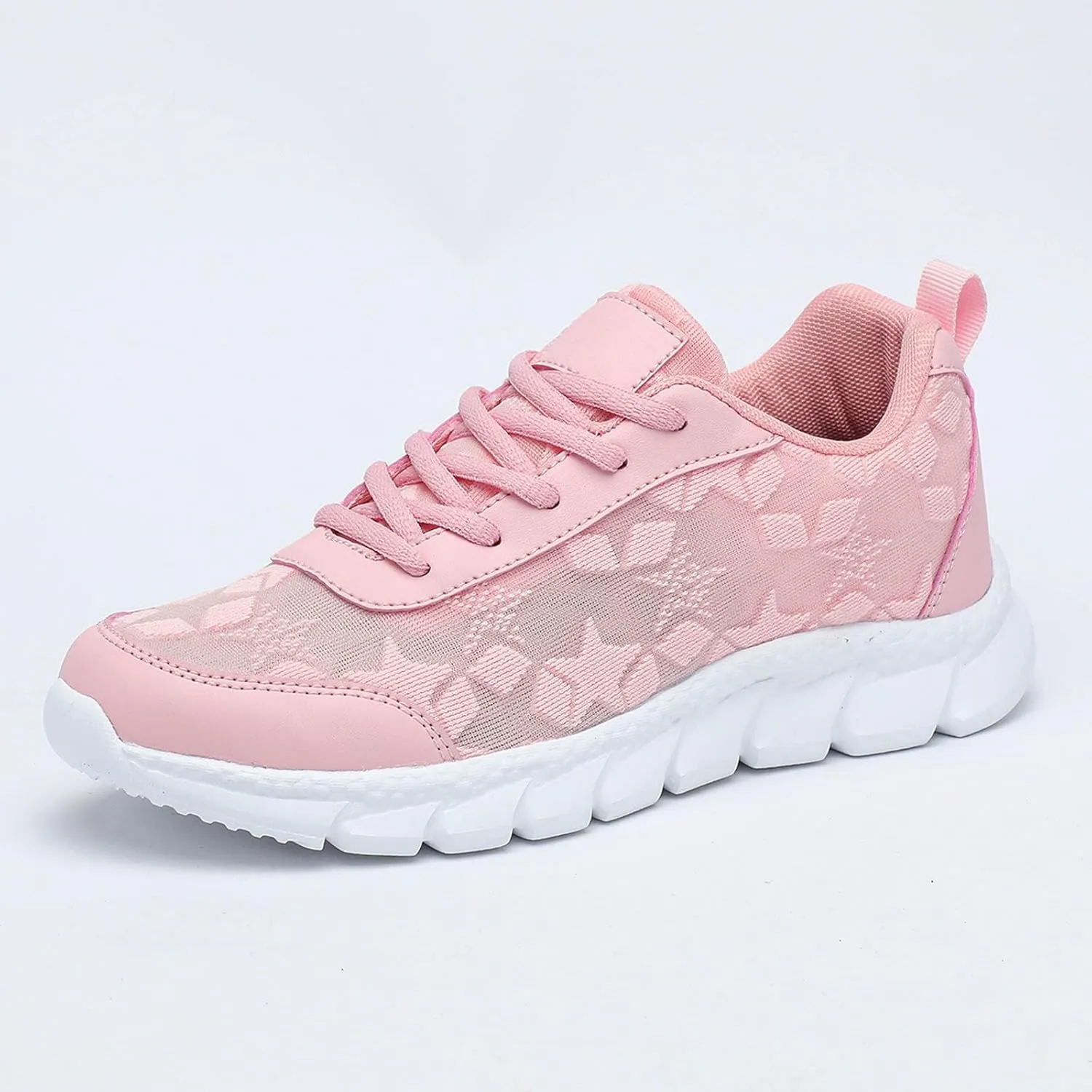Flying Weaving Sneakers Women New Korean Fashion Round Head Lace Up Casual Shoes Thick Bottom Running Easy Works Shoes