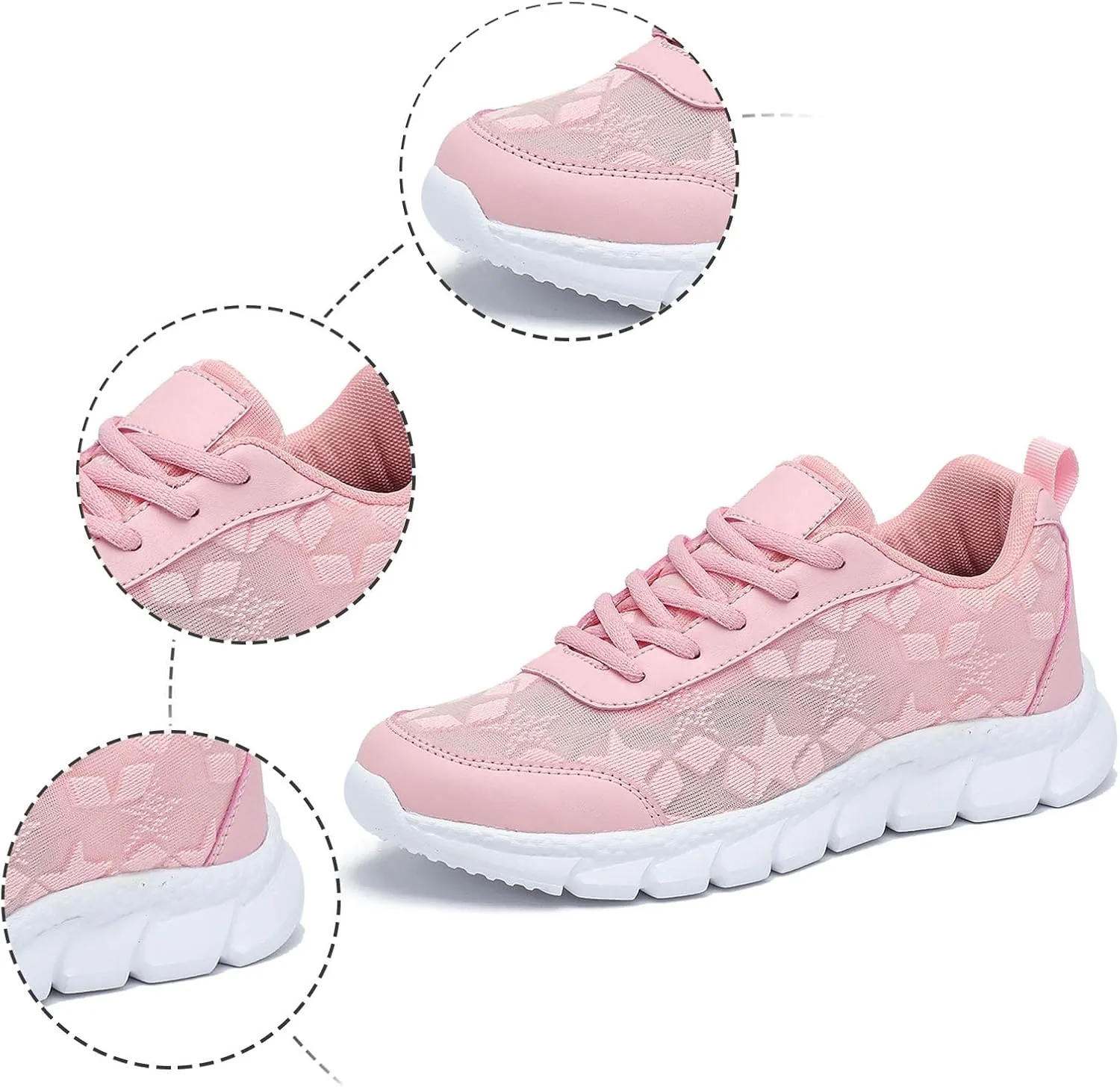 Flying Weaving Sneakers Women New Korean Fashion Round Head Lace Up Casual Shoes Thick Bottom Running Easy Works Shoes