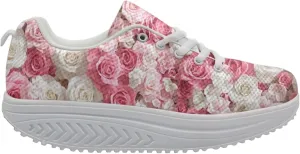 FOR U DESIGNS Fitness Platform Shoes Women Walking Sneaker Casual Wedges Shoes Outdoor for Teenager