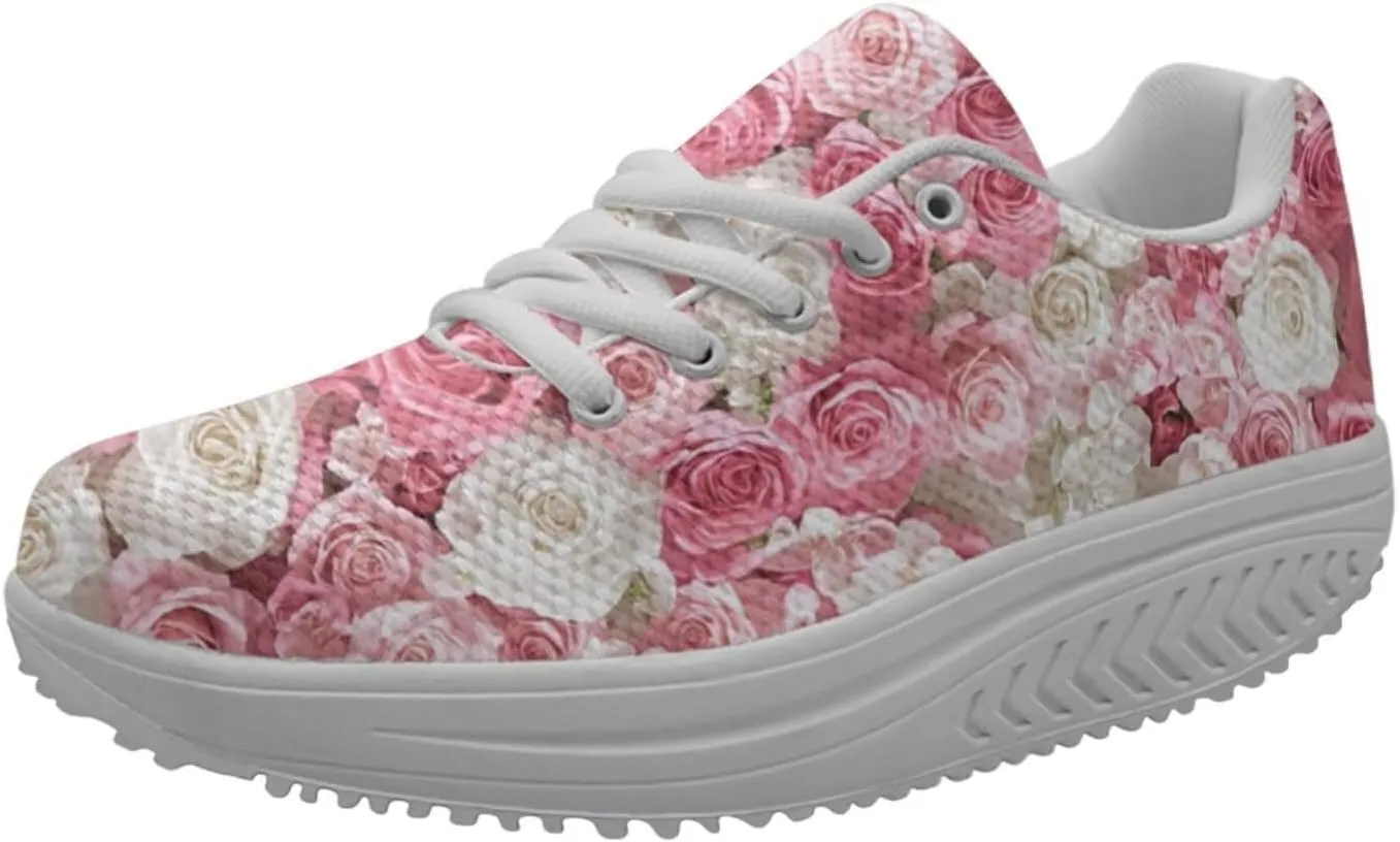 FOR U DESIGNS Fitness Platform Shoes Women Walking Sneaker Casual Wedges Shoes Outdoor for Teenager