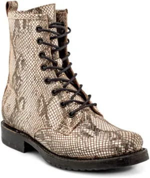 Frye Veronica Womens Combat Boots Crafted from Hand-Burnished Vintage Italian Leather with Genuine Stitch-Down Welt Construction and Leather Lining  6  Shaft Height
