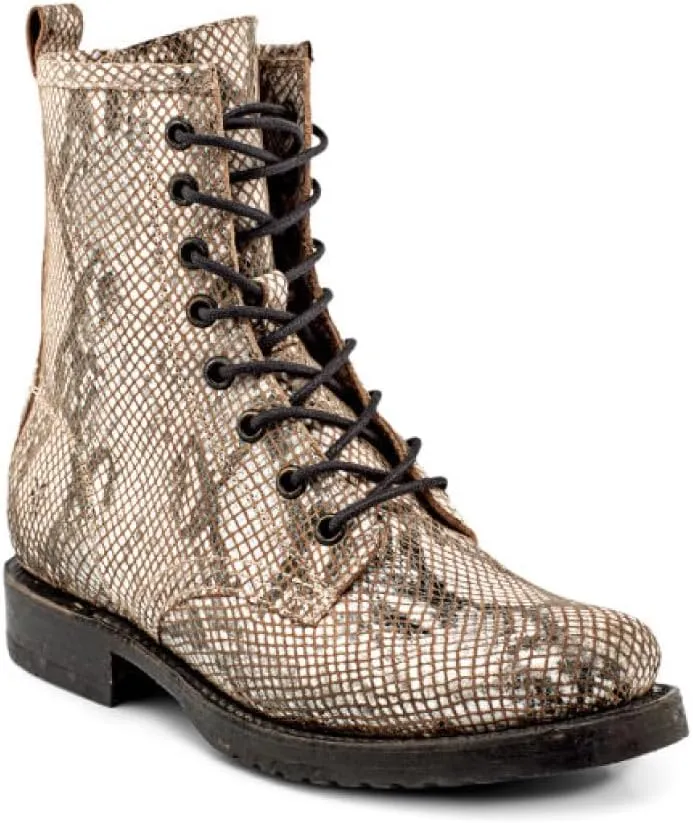 Frye Veronica Womens Combat Boots Crafted from Hand-Burnished Vintage Italian Leather with Genuine Stitch-Down Welt Construction and Leather Lining  6  Shaft Height