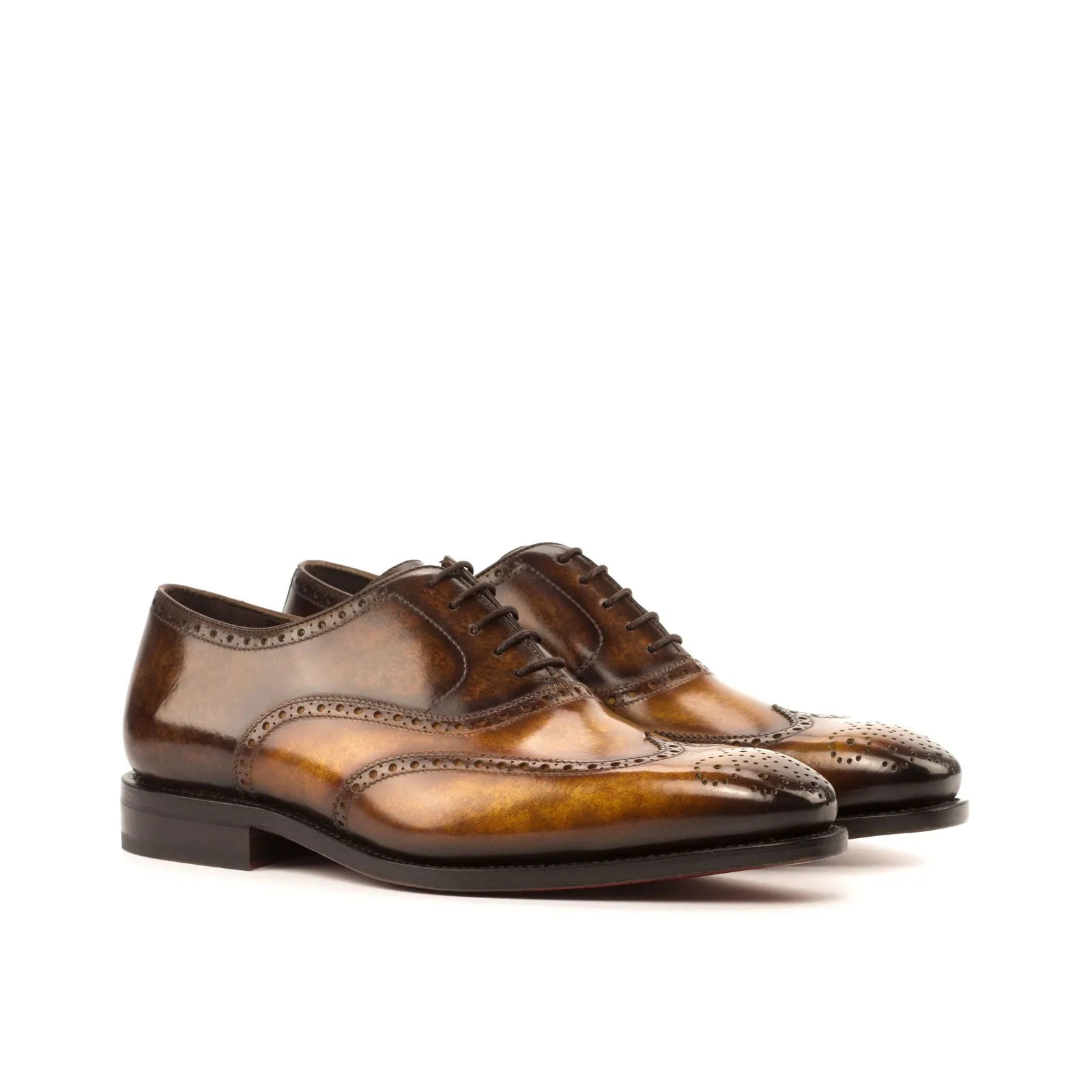 Full Brogue-Patina, Dark Brown, Brown-Wholesale