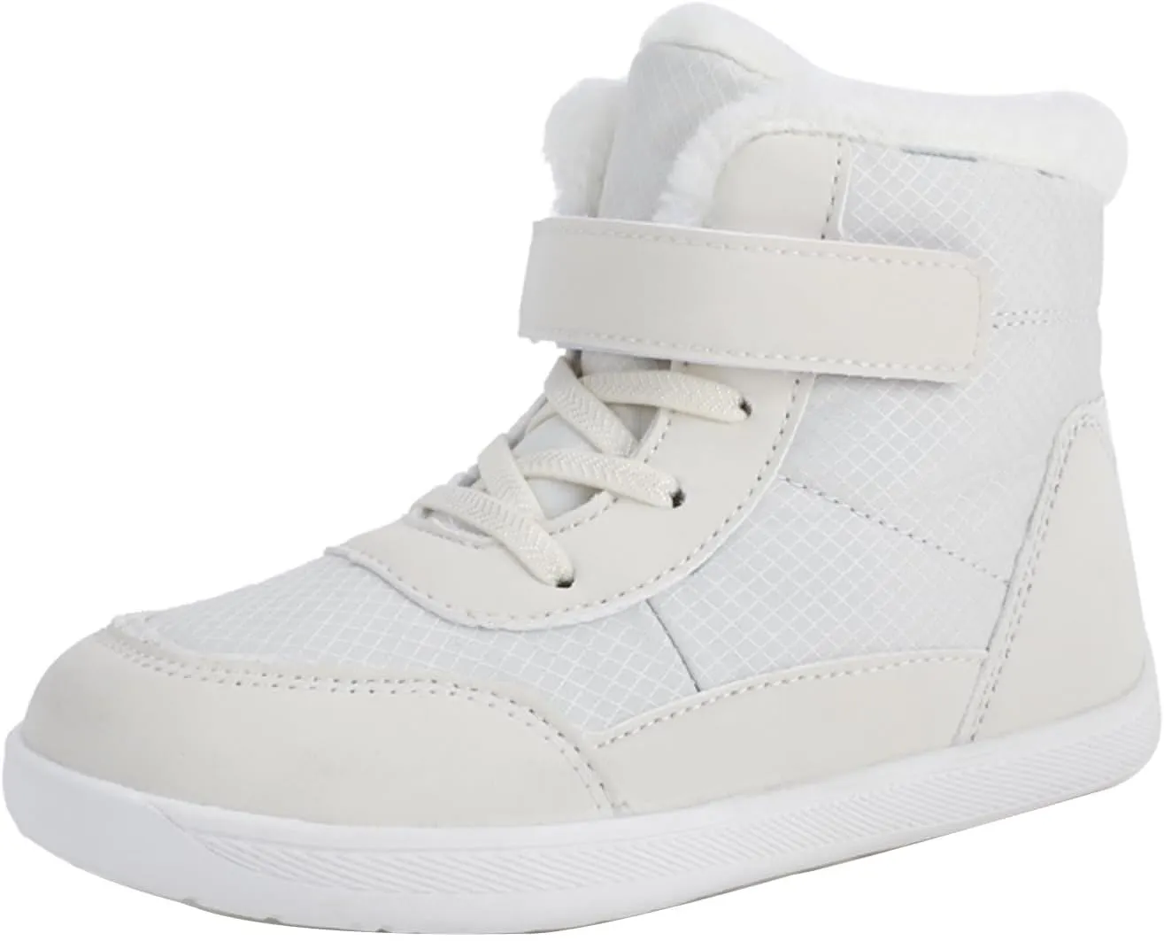 Fuzzy Lined Warm Snow Booties For Childrens Boys Girls Kids Open Toe Leather Soft Sole Boots Shoes Non Slip Sneaker