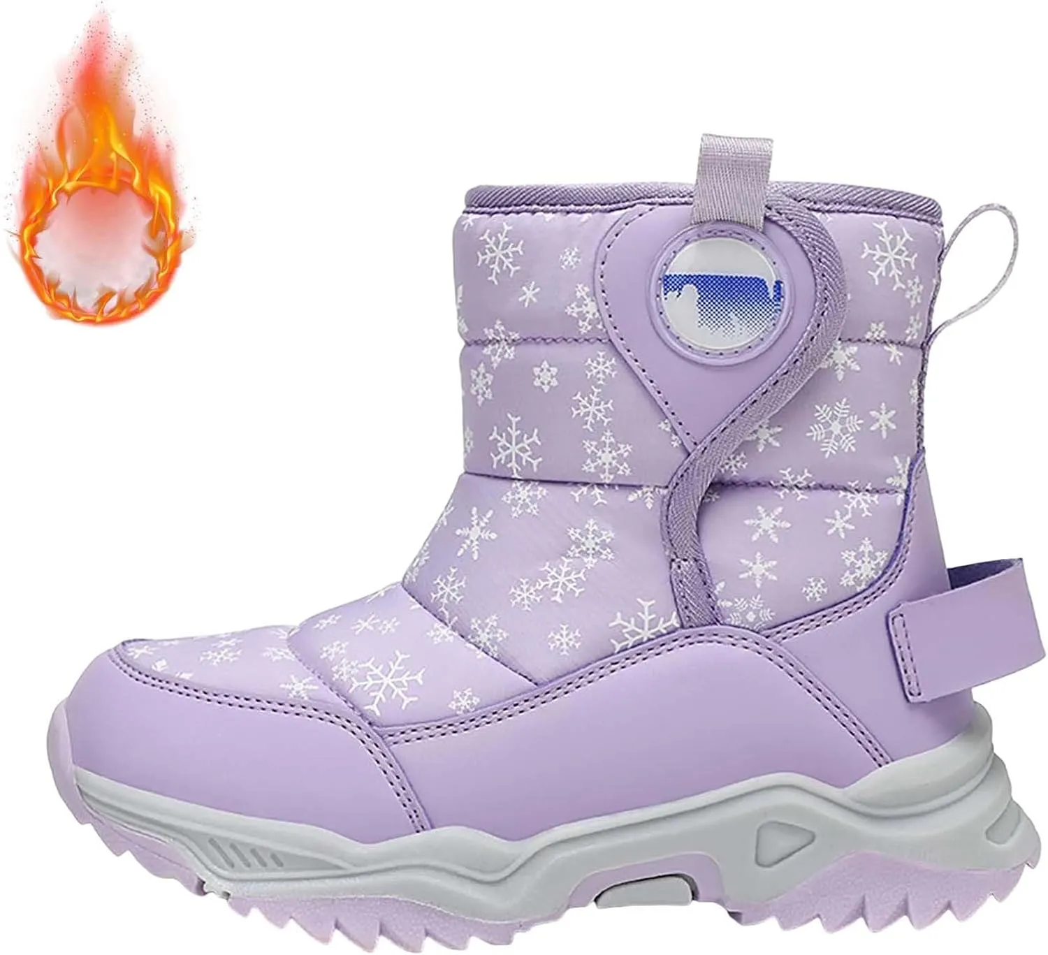 Girls Boys Snow Boots Outdoor Warm Comfortable Non Slip Mid Calf Padded Small Big Kids Winter Girls Cute Winter Boots