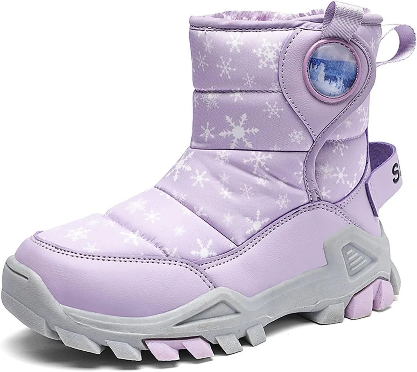 Girls Boys Snow Boots Outdoor Warm Comfortable Non Slip Mid Calf Padded Small Big Kids Winter Shoes Boots Toddler Girl