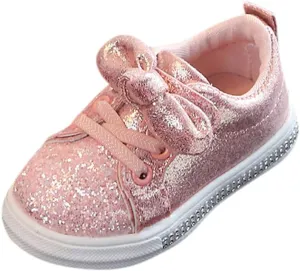 Girls Sneakers,Sequins Sport Bowknot Run Bling Crystal Baby Girls Boys Children Shoes Baby Shoes Baby Shows