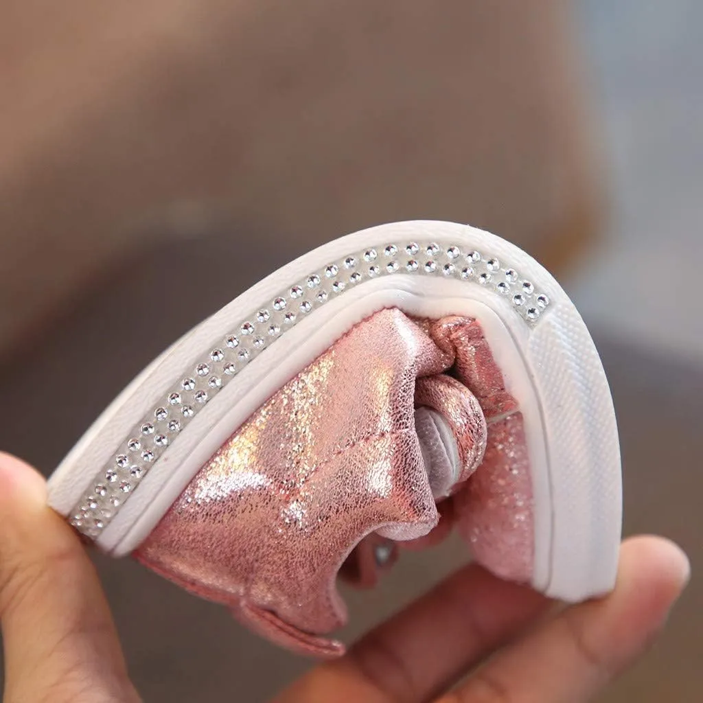 Girls Sneakers,Sequins Sport Bowknot Run Bling Crystal Baby Girls Boys Children Shoes Baby Shoes Baby Shows