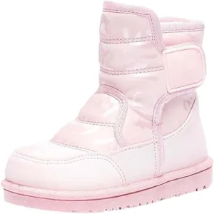 Girl's Warm Winter Boots Girls Boys Snow Boots Outdoor Warm Comfortable Non Slip Mid Calf Cute Furry Lined Shoes