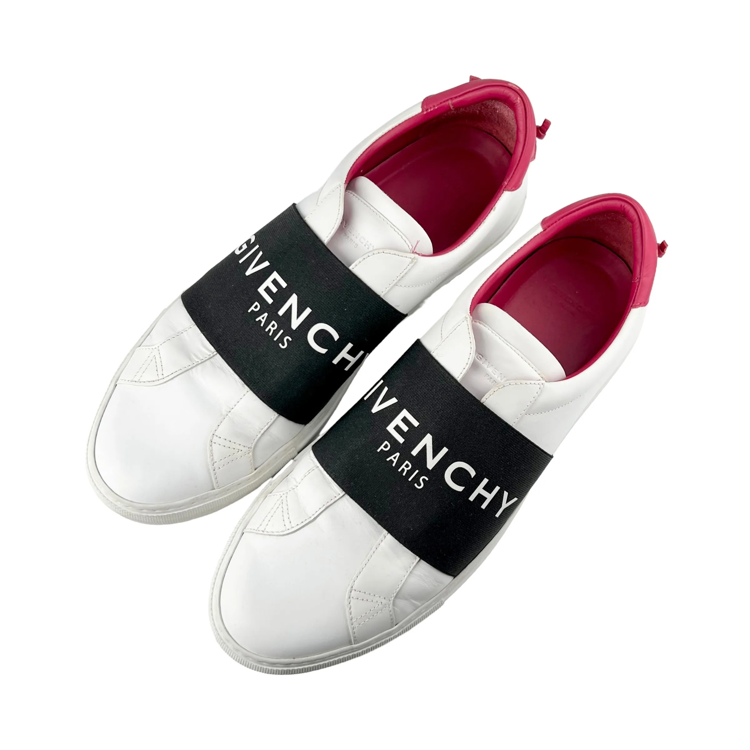 Givenchy Men's Paris Strap White & Fuchsia Sneakers
