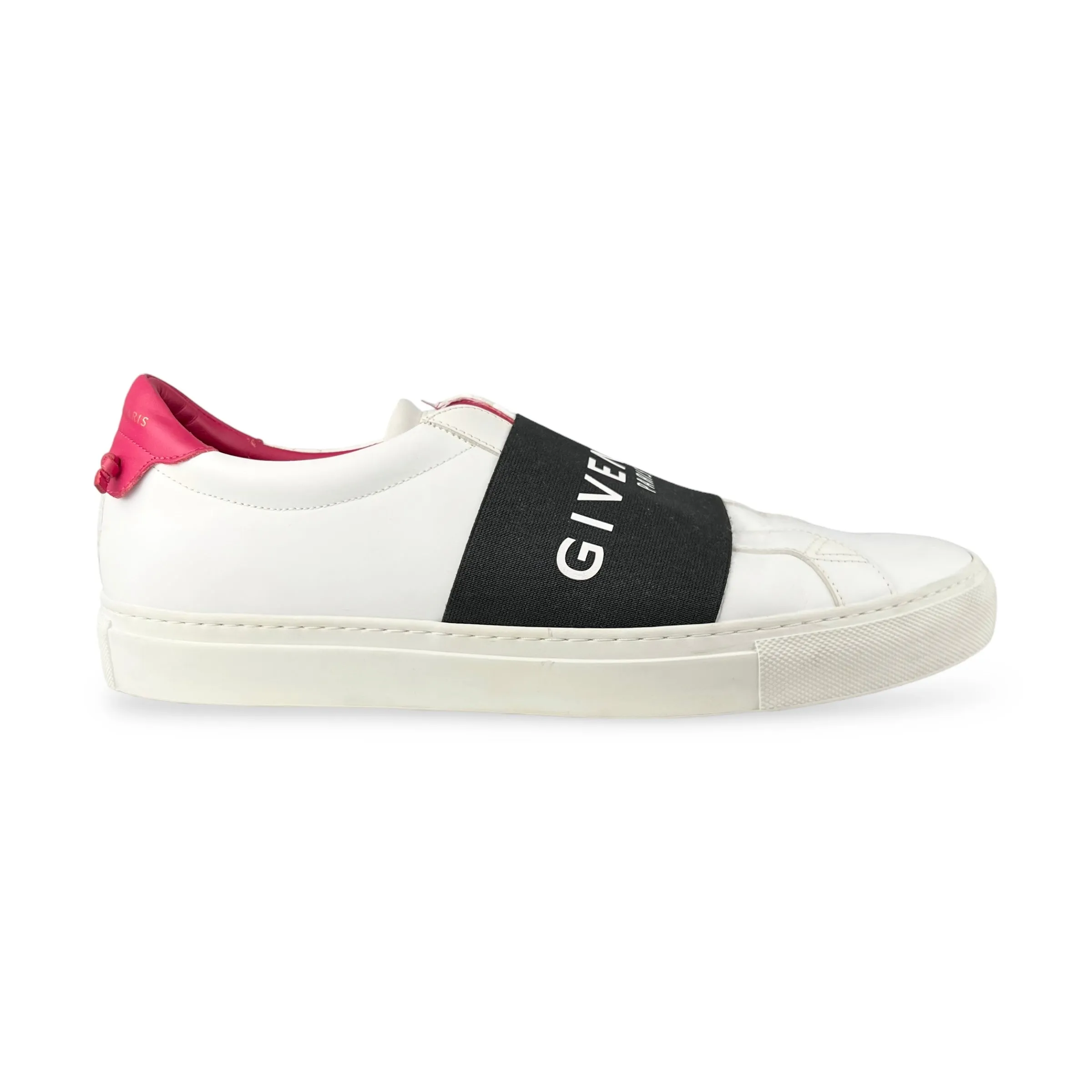 Givenchy Men's Paris Strap White & Fuchsia Sneakers