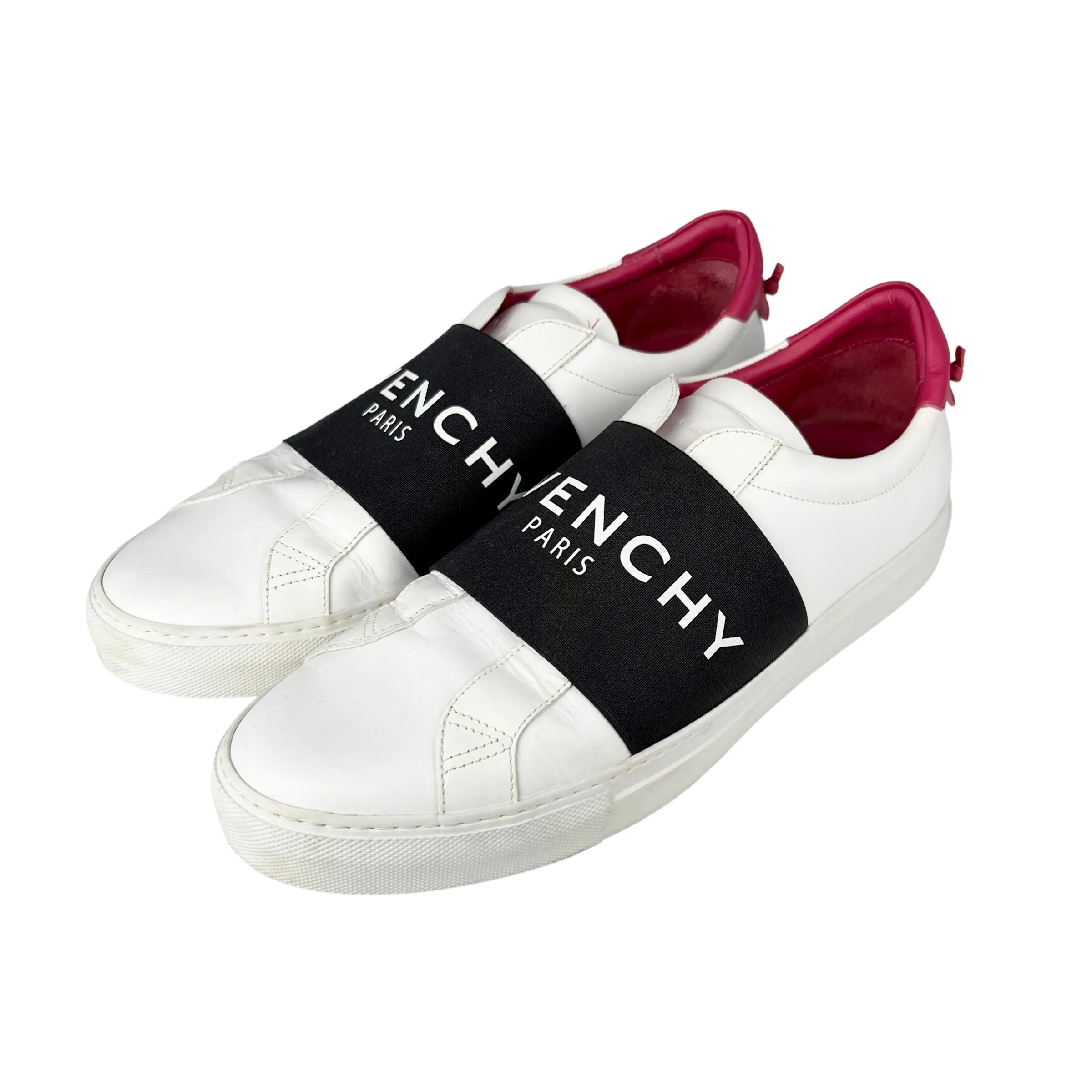 Givenchy Men's Paris Strap White & Fuchsia Sneakers