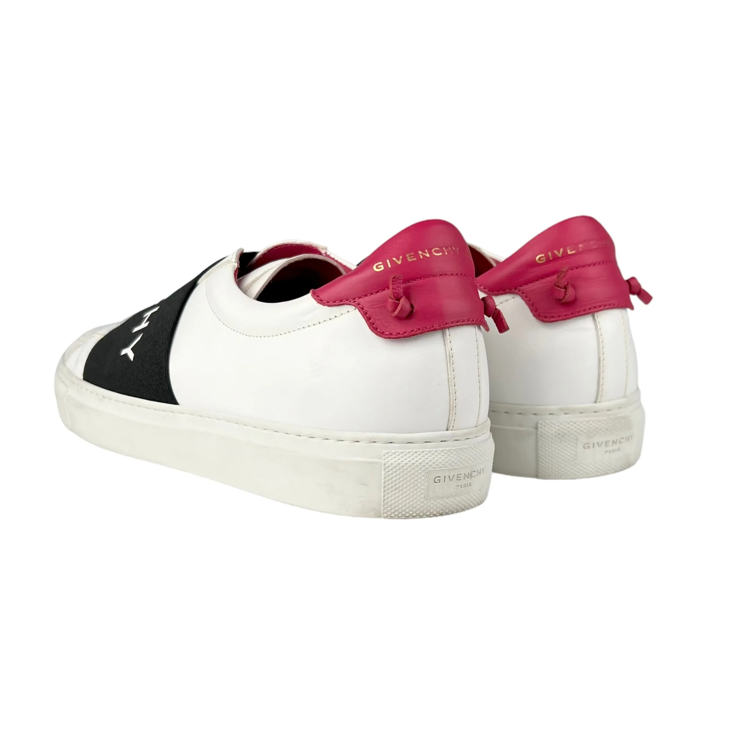 Givenchy Men's Paris Strap White & Fuchsia Sneakers