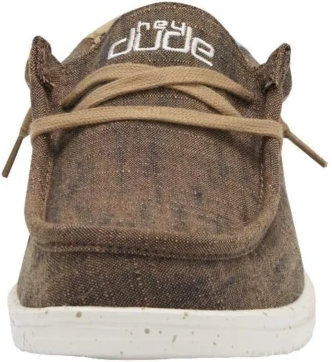 Hey Dude Men's Wally Funk | Men’s Shoes | Men's Lace Up Loafers | Comfortable & Light-Weight