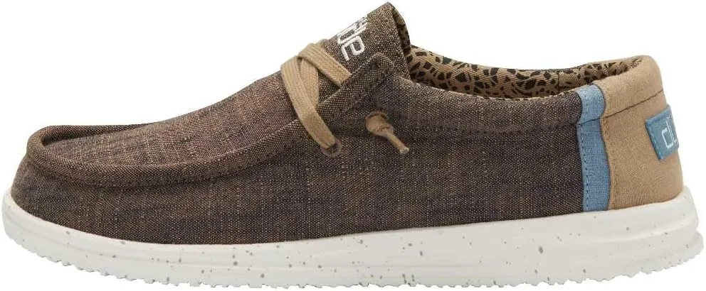 Hey Dude Men's Wally Funk | Men’s Shoes | Men's Lace Up Loafers | Comfortable & Light-Weight