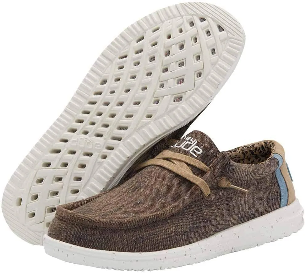 Hey Dude Men's Wally Funk | Men’s Shoes | Men's Lace Up Loafers | Comfortable & Light-Weight