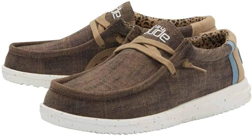 Hey Dude Men's Wally Funk | Men’s Shoes | Men's Lace Up Loafers | Comfortable & Light-Weight