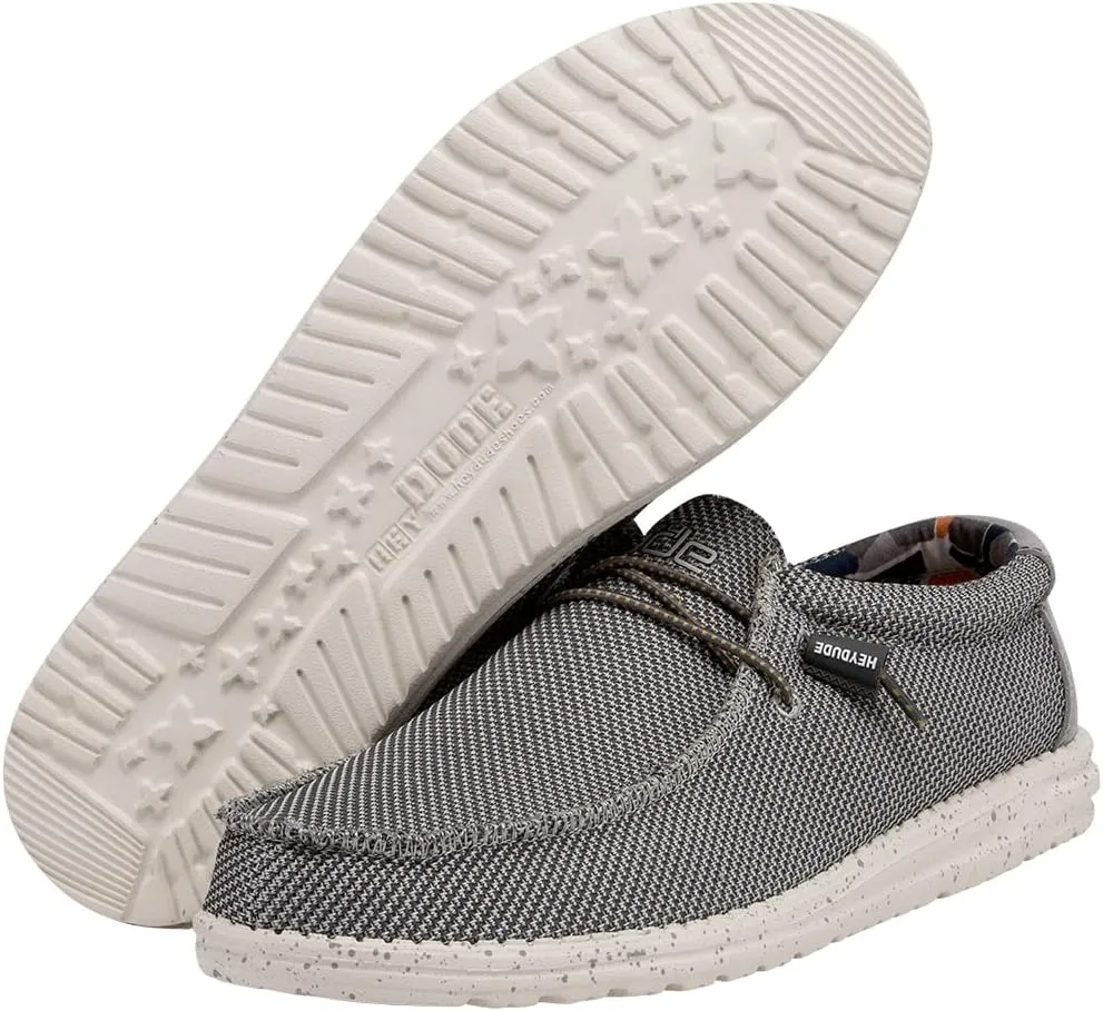 Hey Dude Men's Wally Sox | Retired Men’s Shoes | Men's Lace Up Loafers | Comfortable & Light-Weight