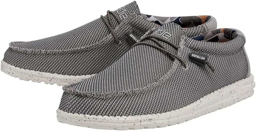 Hey Dude Men's Wally Sox | Retired Men’s Shoes | Men's Lace Up Loafers | Comfortable & Light-Weight