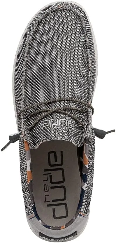 Hey Dude Men's Wally Sox | Retired Men’s Shoes | Men's Lace Up Loafers | Comfortable & Light-Weight
