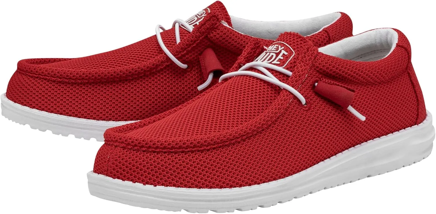 Hey Dude Men's Wally Sox | Retired Men’s Shoes | Men's Lace Up Loafers | Comfortable & Light-Weight
