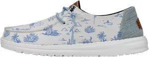Hey Dude Wendy Desert Cream/Blue Size 10 | Women’s Shoes | Women’s Slip-on Loafers | Comfortable & Light-Weight