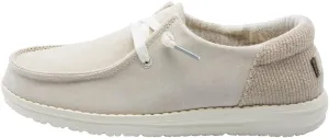 Hey Dude Women's Wendy Suede Off White Size 11 | Women’s Shoes | Women’s Lace Up Loafers | Comfortable & Light-Weight