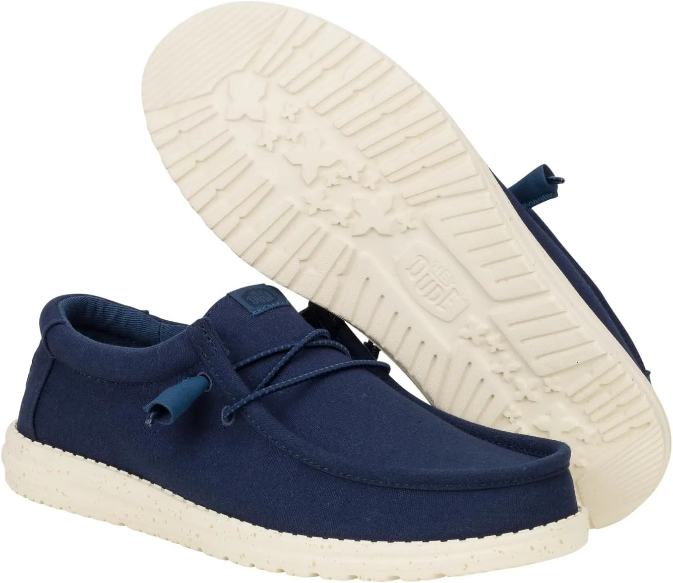 HEYDUDE Men's Wally Canvas, Men’s Shoes, Slip-on Loafers, Comfortable & Light-Weight