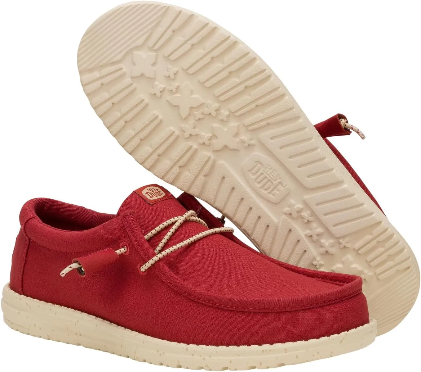 HEYDUDE Men's Wally Canvas, Men’s Shoes, Slip-on Loafers, Comfortable & Light-Weight