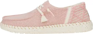 HEYDUDE Wendy Funk Coastal Jute Pink Size 6, Women’s Shoes, Women’s Slip-on Loafers, Comfortable & Light-Weight