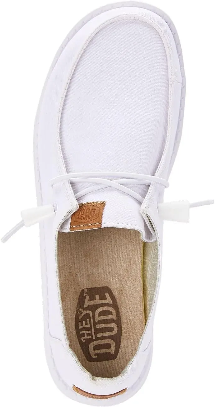 HEYDUDE Women's Wendy Canvas, Women’s Shoes, Women's Slip-on Loafers, Comfortable & Light-Weight