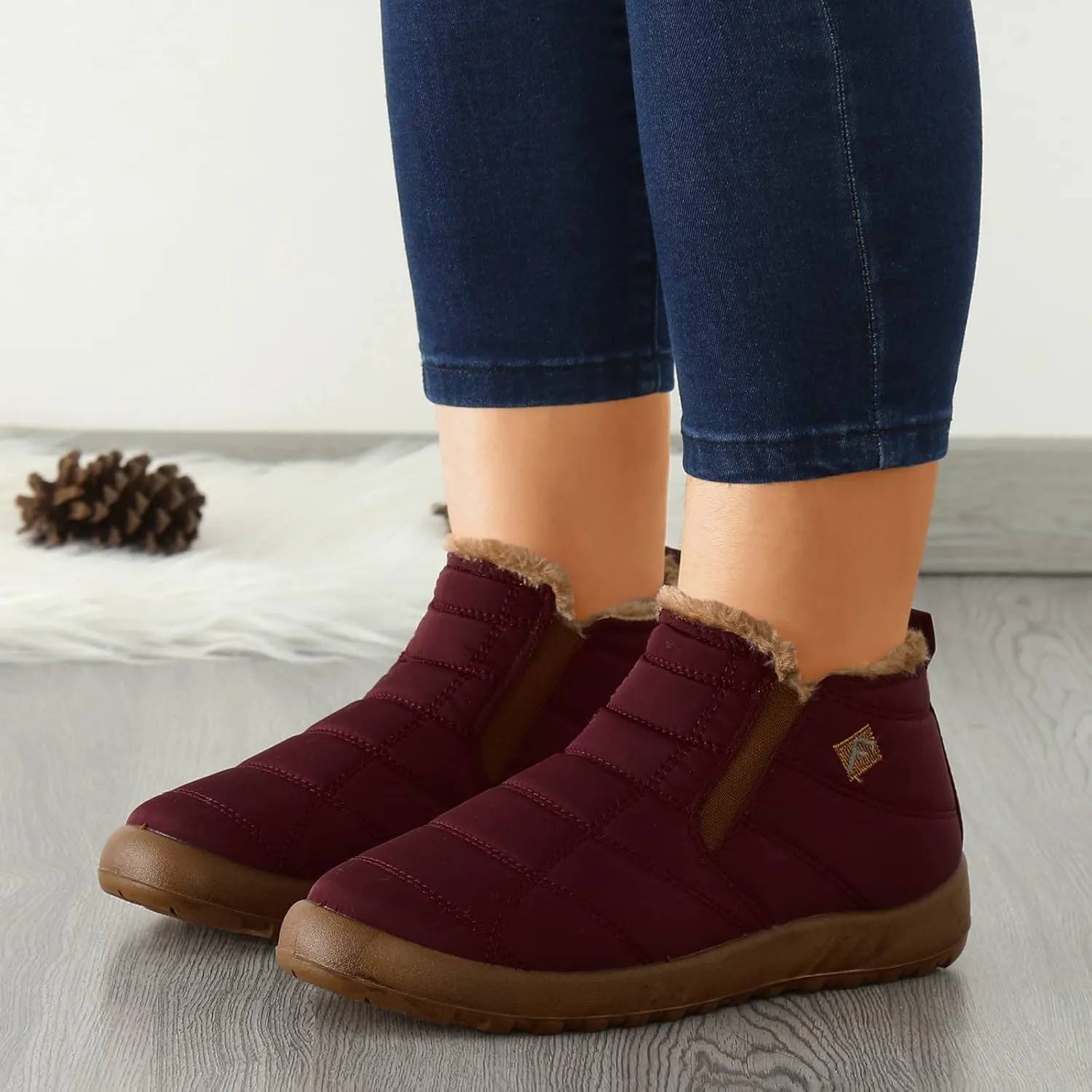 Hiking Boots for Teen Girl Waterproof Winter Boots Insulated Ankle Shoes Lightweight Hiking Boot Work Boots for Men